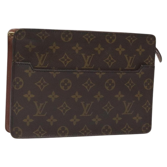 LOUIS VUITTON Monogram Pochette Homme Clutch Bag M51795 LV Auth 116794