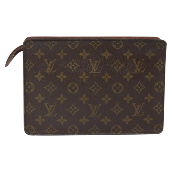 LOUIS VUITTON Monogram Pochette Homme Clutch Bag M51795 LV Auth 116794