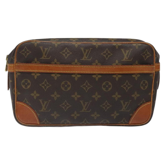 LOUIS VUITTON Monogram Compiegne 28 Clutch Bag M51845 LV Auth 116800