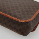 CELINE Macadam Canvas Shoulder Bag PVC Leather Brown Gold Auth 116805-15