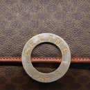 CELINE Macadam Canvas Shoulder Bag PVC Leather Brown Gold Auth 116805-17