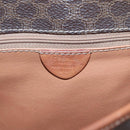 CELINE Macadam Canvas Shoulder Bag PVC Leather Brown Gold Auth 116805-12