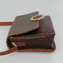 CELINE Macadam Canvas Shoulder Bag PVC Leather Brown Gold Auth 116805-4