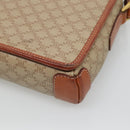 CELINE Macadam Canvas Shoulder Bag Beige Gold Auth 116806-15