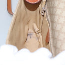 CELINE Macadam Canvas Shoulder Bag Beige Gold Auth 116806-19
