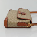 CELINE Macadam Canvas Shoulder Bag Beige Gold Auth 116806-3