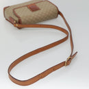 CELINE Macadam Canvas Shoulder Bag Beige Gold Auth 116806-7