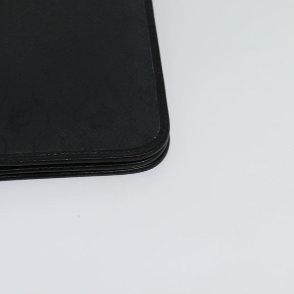 Christian Dior Honeycomb Canvas Chain Shoulder Bag Black Gold Auth 116807