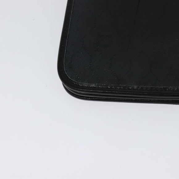 Christian Dior Honeycomb Canvas Chain Shoulder Bag Black Gold Auth 116807