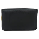 Christian Dior Honeycomb Canvas Chain Shoulder Bag Black Gold Auth 116807-2