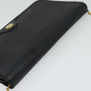 Christian Dior Honeycomb Canvas Chain Shoulder Bag Black Gold Auth 116807-6