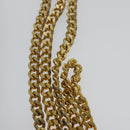 Christian Dior Honeycomb Canvas Chain Shoulder Bag Black Gold Auth 116807-8