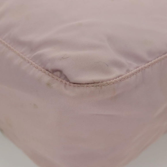 PRADA Shoulder Bag Nylon Pink Gray Silver Auth 116830
