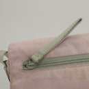 PRADA Shoulder Bag Nylon Pink Gray Silver Auth 116830-19