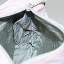 PRADA Shoulder Bag Nylon Pink Gray Silver Auth 116830-22