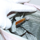 PRADA Shoulder Bag Nylon Pink Gray Silver Auth 116830-24