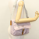 PRADA Shoulder Bag Nylon Pink Gray Silver Auth 116830-26