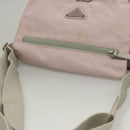 PRADA Shoulder Bag Nylon Pink Gray Silver Auth 116830-6