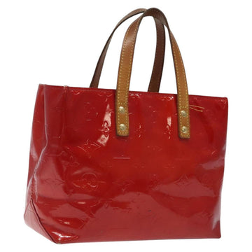 LOUIS VUITTON Monogram Vernis Reade PM Hand Bag Red Rouge M91088 LV Auth 116831