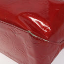 LOUIS VUITTON Monogram Vernis Reade PM Hand Bag Red Rouge M91088 LV Auth 116831-15