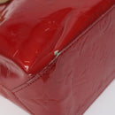 LOUIS VUITTON Monogram Vernis Reade PM Hand Bag Red Rouge M91088 LV Auth 116831-16