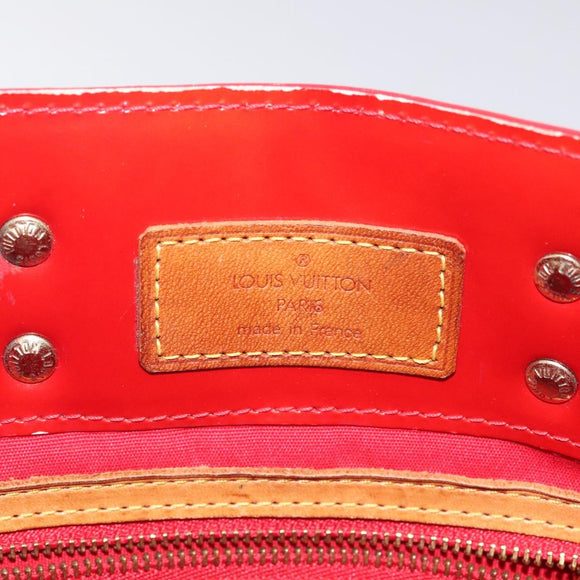 LOUIS VUITTON Monogram Vernis Reade PM Hand Bag Red Rouge M91088 LV Auth 116831