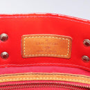LOUIS VUITTON Monogram Vernis Reade PM Hand Bag Red Rouge M91088 LV Auth 116831-17