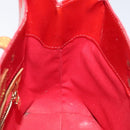 LOUIS VUITTON Monogram Vernis Reade PM Hand Bag Red Rouge M91088 LV Auth 116831-18