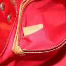 LOUIS VUITTON Monogram Vernis Reade PM Hand Bag Red Rouge M91088 LV Auth 116831-12
