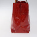 LOUIS VUITTON Monogram Vernis Reade PM Hand Bag Red Rouge M91088 LV Auth 116831-3