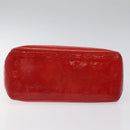 LOUIS VUITTON Monogram Vernis Reade PM Hand Bag Red Rouge M91088 LV Auth 116831-5