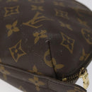 LOUIS VUITTON Monogram Trousse Demi Ronde Cosmetic Pouch M47520 LV Auth 116838-15