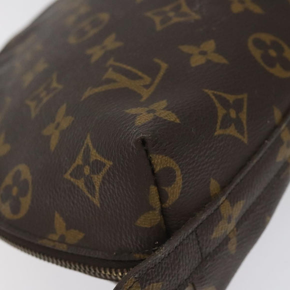 LOUIS VUITTON Monogram Trousse Demi Ronde Cosmetic Pouch M47520 LV Auth 116838