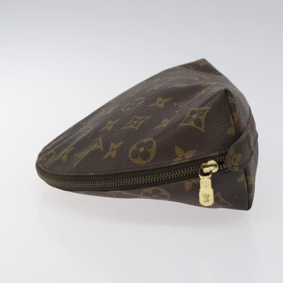 LOUIS VUITTON Monogram Trousse Demi Ronde Cosmetic Pouch M47520 LV Auth 116838
