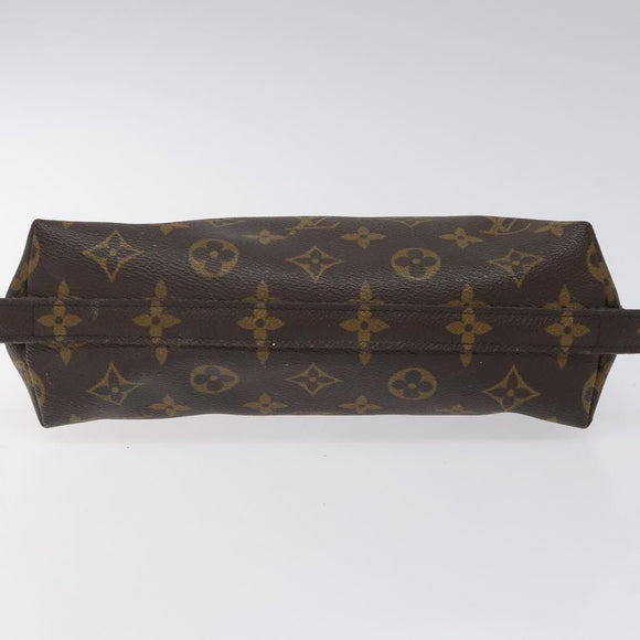 LOUIS VUITTON Monogram Trousse Demi Ronde Cosmetic Pouch M47520 LV Auth 116838