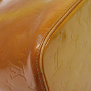 LOUIS VUITTON Monogram Vernis Houston Hand Bag Beige M91004 LV Auth 116856-14