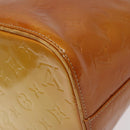 LOUIS VUITTON Monogram Vernis Houston Hand Bag Beige M91004 LV Auth 116856-15