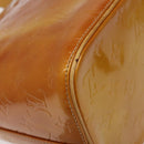 LOUIS VUITTON Monogram Vernis Houston Hand Bag Beige M91004 LV Auth 116856-16
