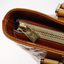 LOUIS VUITTON Monogram Vernis Houston Hand Bag Beige M91004 LV Auth 116856-10