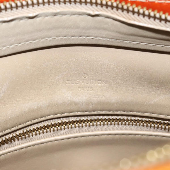 LOUIS VUITTON Monogram Vernis Houston Hand Bag Beige M91004 LV Auth 116856