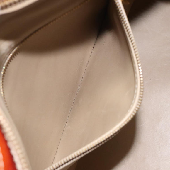 LOUIS VUITTON Monogram Vernis Houston Hand Bag Beige M91004 LV Auth 116856