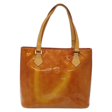 LOUIS VUITTON Monogram Vernis Houston Hand Bag Beige M91004 LV Auth 116856 - 0