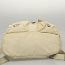 PRADA Backpack Nylon Cream Silver Auth 116860-5