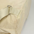 PRADA Backpack Nylon Cream Silver Auth 116860-20