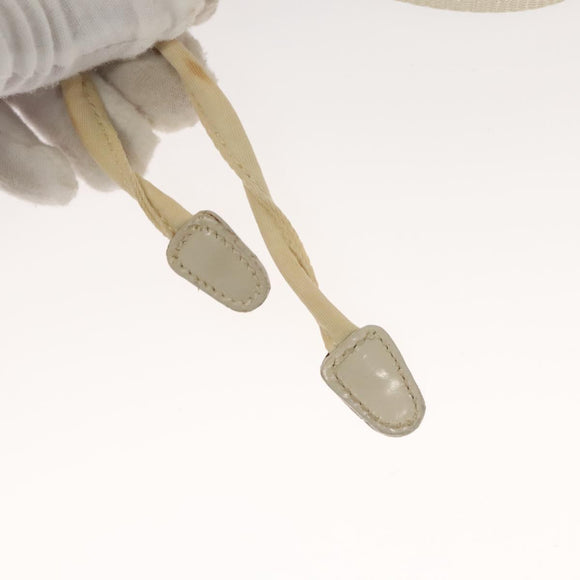 PRADA Backpack Nylon Cream Silver Auth 116860