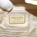 PRADA Backpack Nylon Cream Silver Auth 116860-30