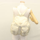 PRADA Backpack Nylon Cream Silver Auth 116860-36