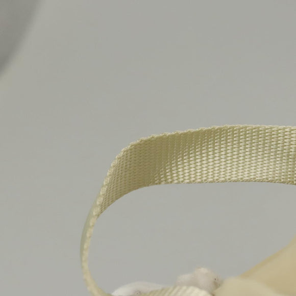 PRADA Backpack Nylon Cream Silver Auth 116860