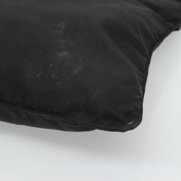 PRADA Shoulder Bag Nylon Black Silver Auth 116863