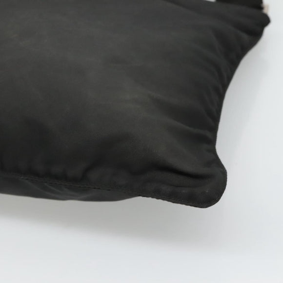 PRADA Shoulder Bag Nylon Black Silver Auth 116863